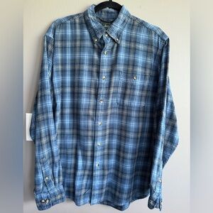 G.H. Bass & Co. Men’s Button Up, 100% Cotton, Blue